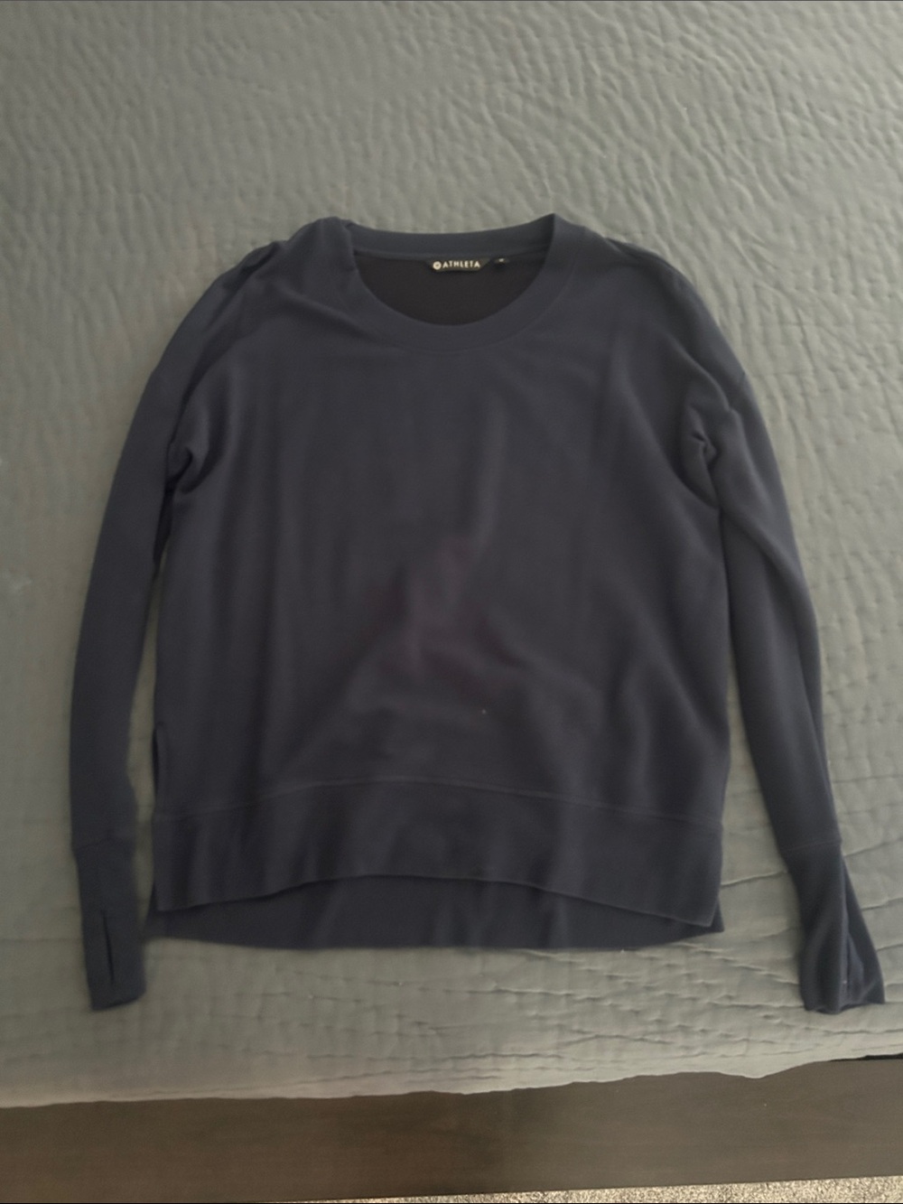Athleta Navy Crewneck Pullover Sweatshirt